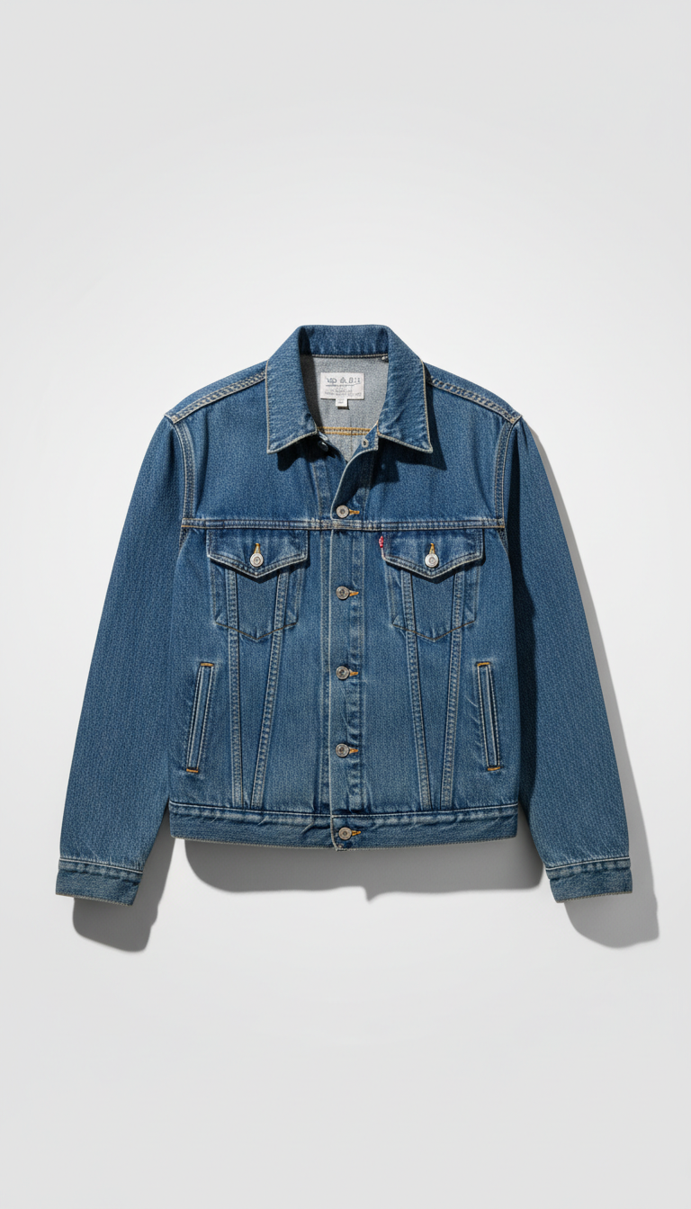 Vintage Denim Jacket Distressed Wash