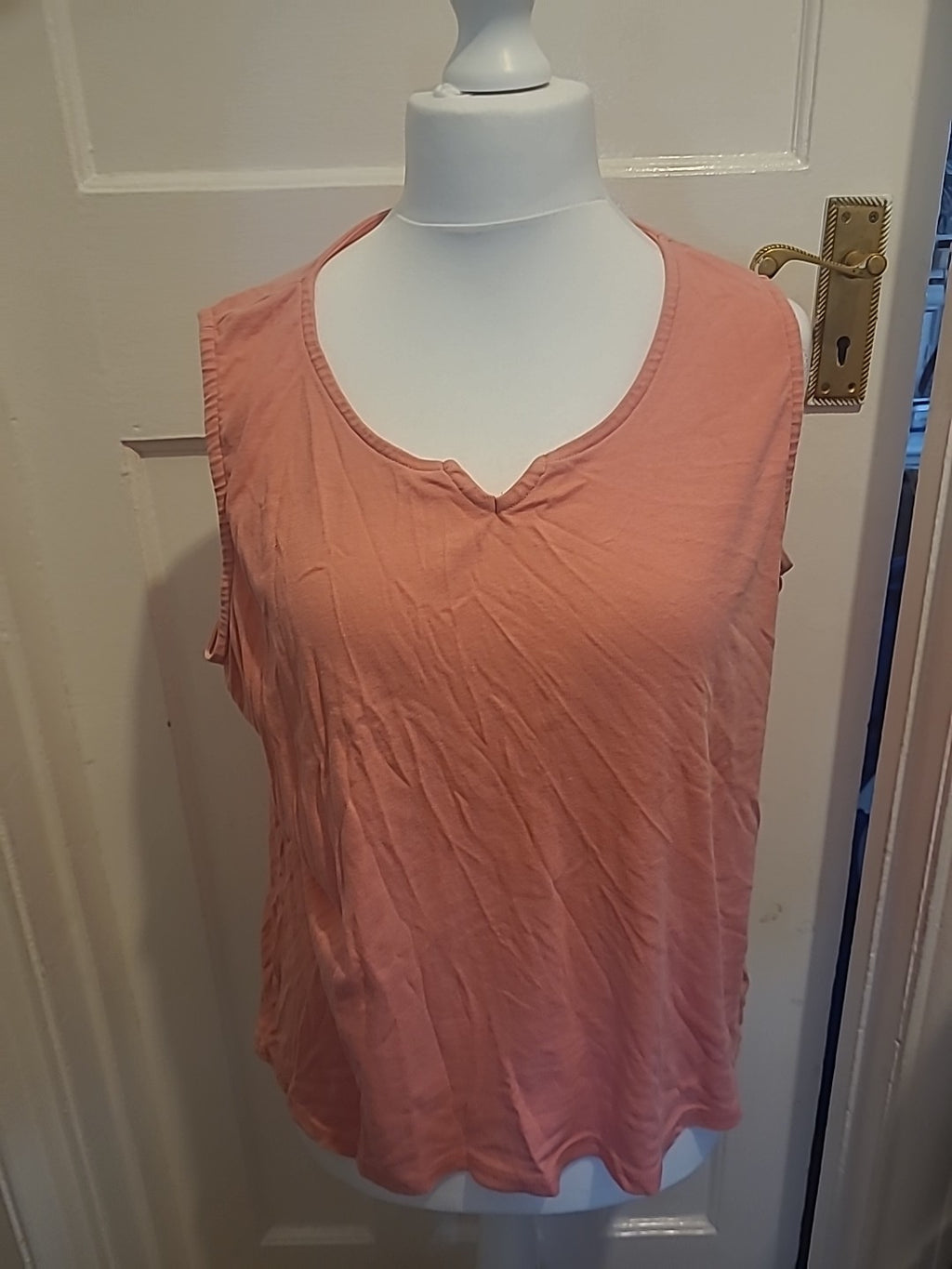 Ladies Bonmarche Size 22 Pink Sleeveless Tshirt