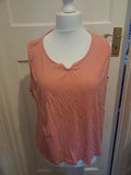 Ladies Bonmarche Size 22 Pink Sleeveless Tshirt