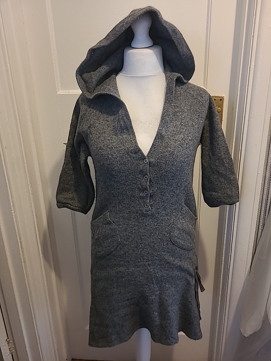 Ladies TRF Knitwear Size Medium Grey Wool Dress