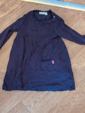 JoJo Maman Bebe 2-3 Years Navy And Pink Spot Dress