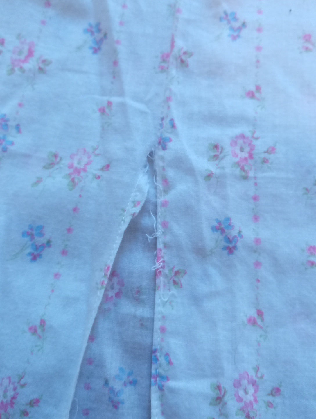 Ladies St Michael Vintage Size 12-14 Cream Floral Sleeveless Nightwear