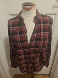 Mens Primark Size Medium 100% Cotton Regular Fit Purple Check Shirt