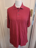 Mens Marks And Spencer Size Large Raspberry Short Sleeved Polo