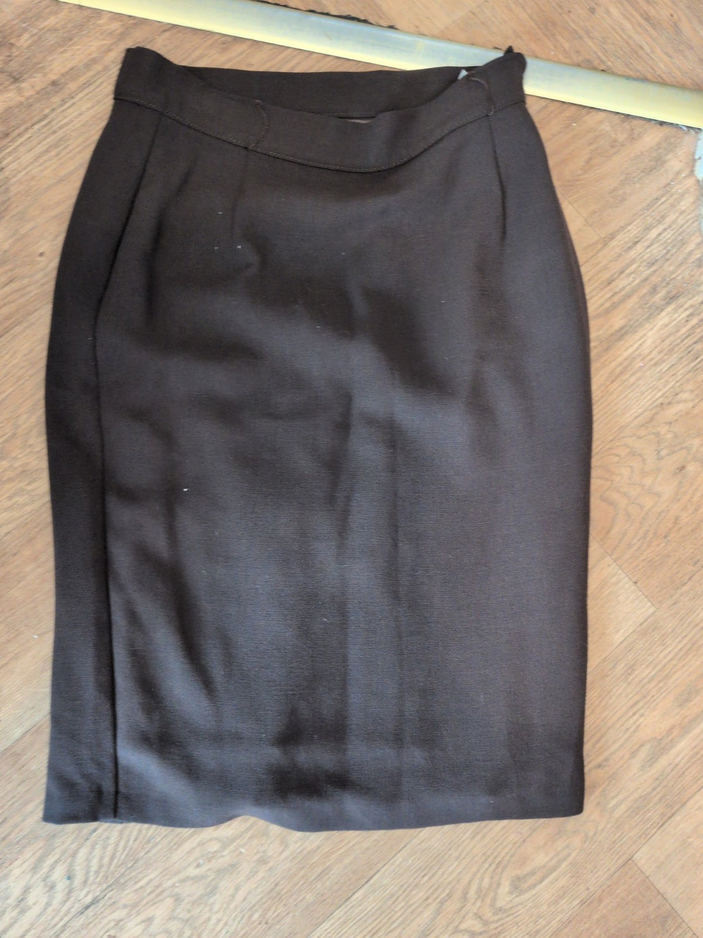Marks And Spencer 14 Butter Chocolate 25" Length Lined Skirt