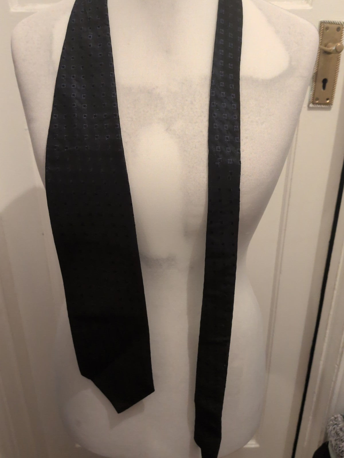 American Essentials Navy Patterned Tie