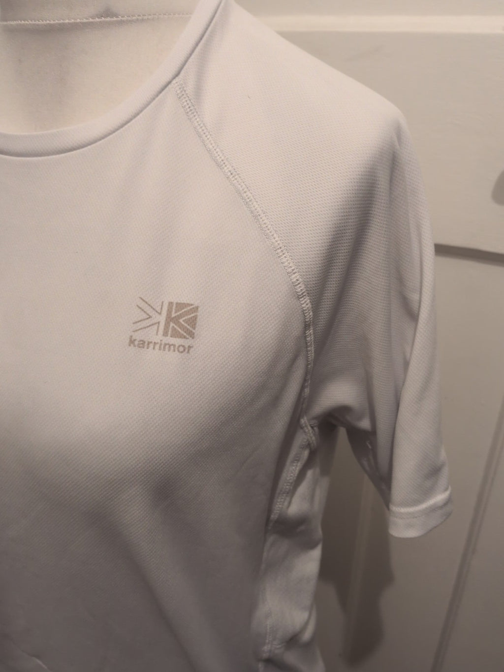 Mens Karrimor Run Size L White Short Sleeved T-shirt