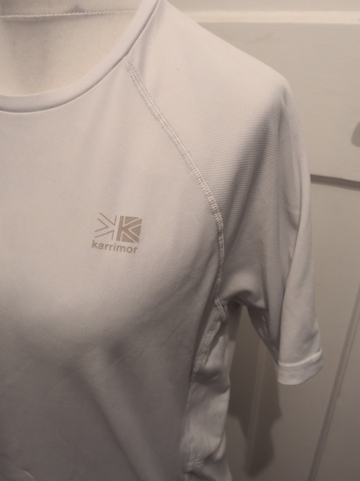Mens Karrimor Run Size L White Short Sleeved T-shirt
