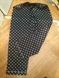 Marks And Spencer 14 Black Silver Spotty Elasticated Pyjama Bottoms