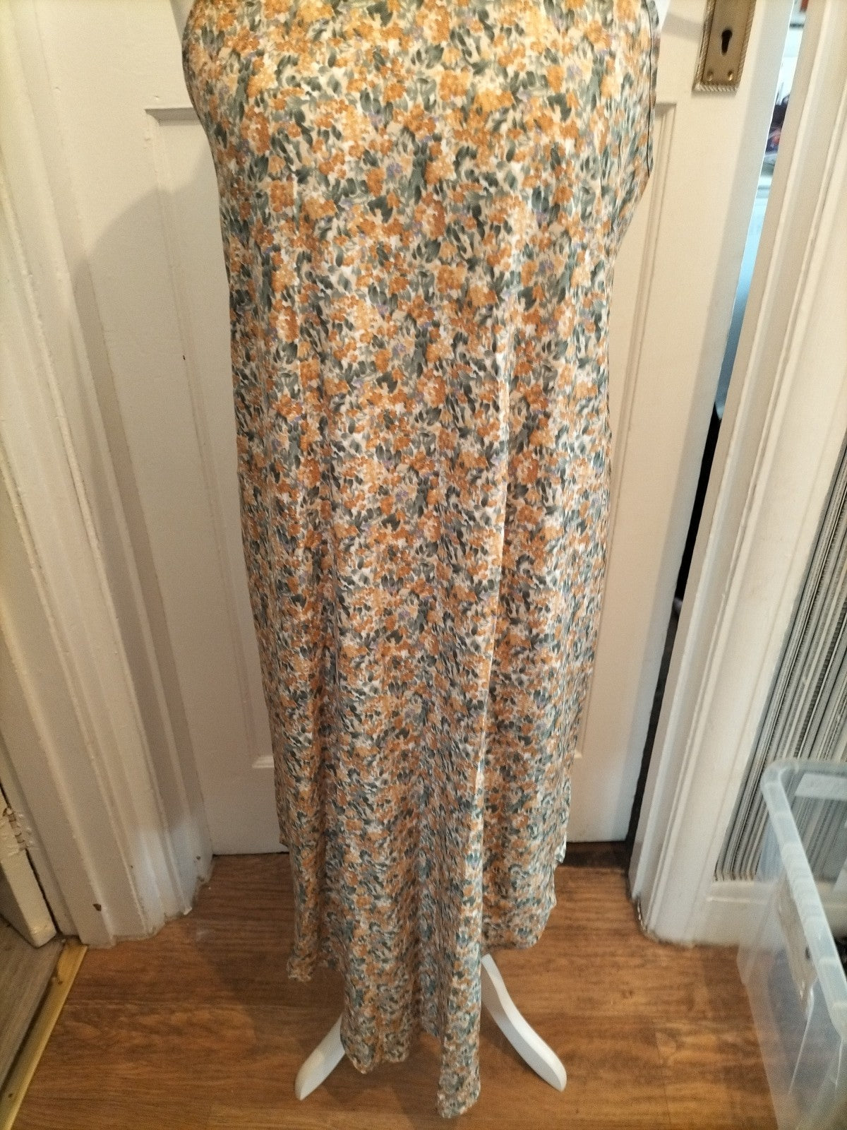 Brand New Ladies Vonda Size 2XL Green/Orange Sleeveless Dress
