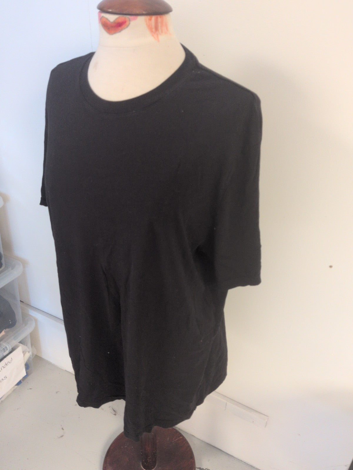M&S Regular Fit XL Black Pure Cotton T-shirt Short Sleeve