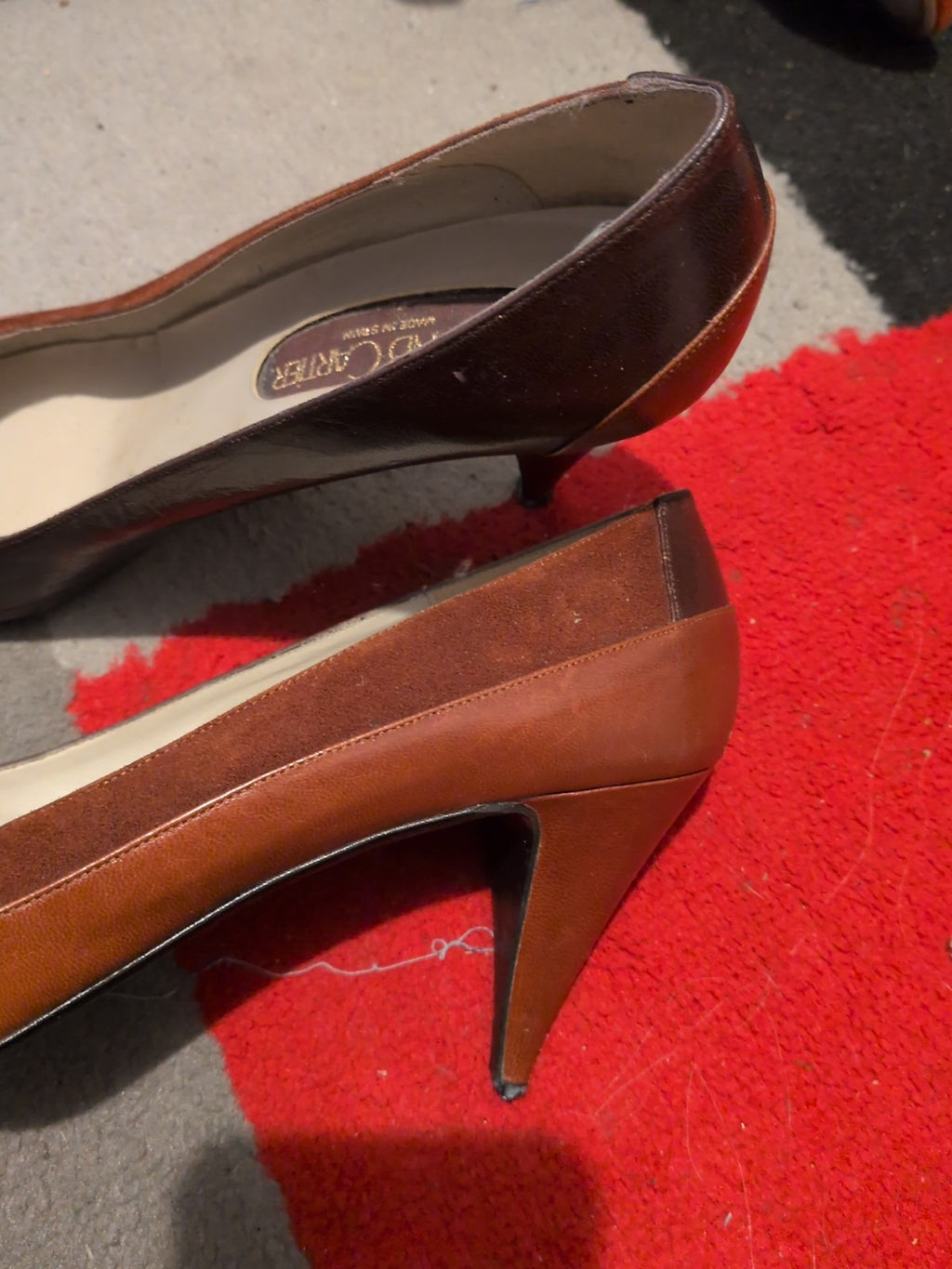 Roland Cartier 6.5 Brown Shoes(Damage On Heel)