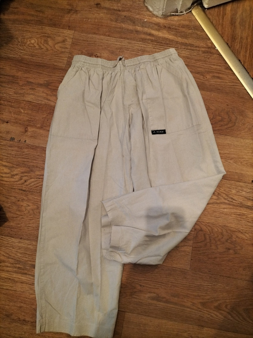 Mens Iruka Size SG Stone Elasticated Trousers