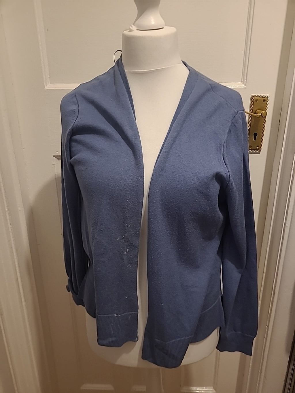 Ladies Tu Size 16 Blue Long Sleeved Open Cardigan