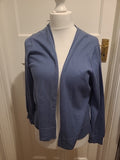 Ladies Tu Size 16 Blue Long Sleeved Open Cardigan