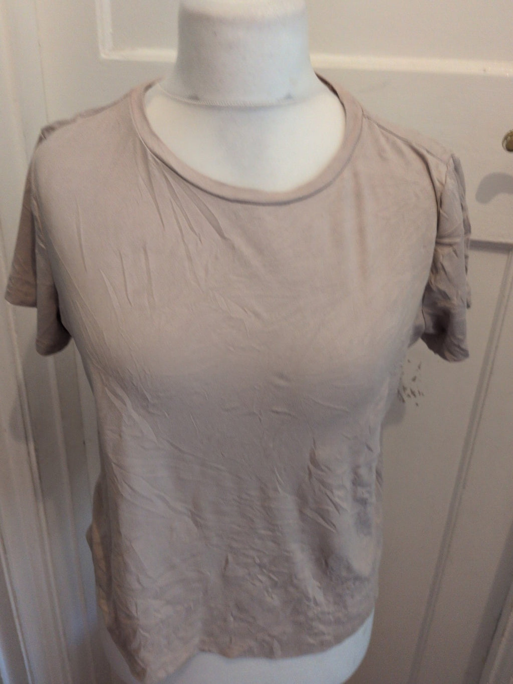 Shein Large Beige T-shirt Short Sleeve Ladies
