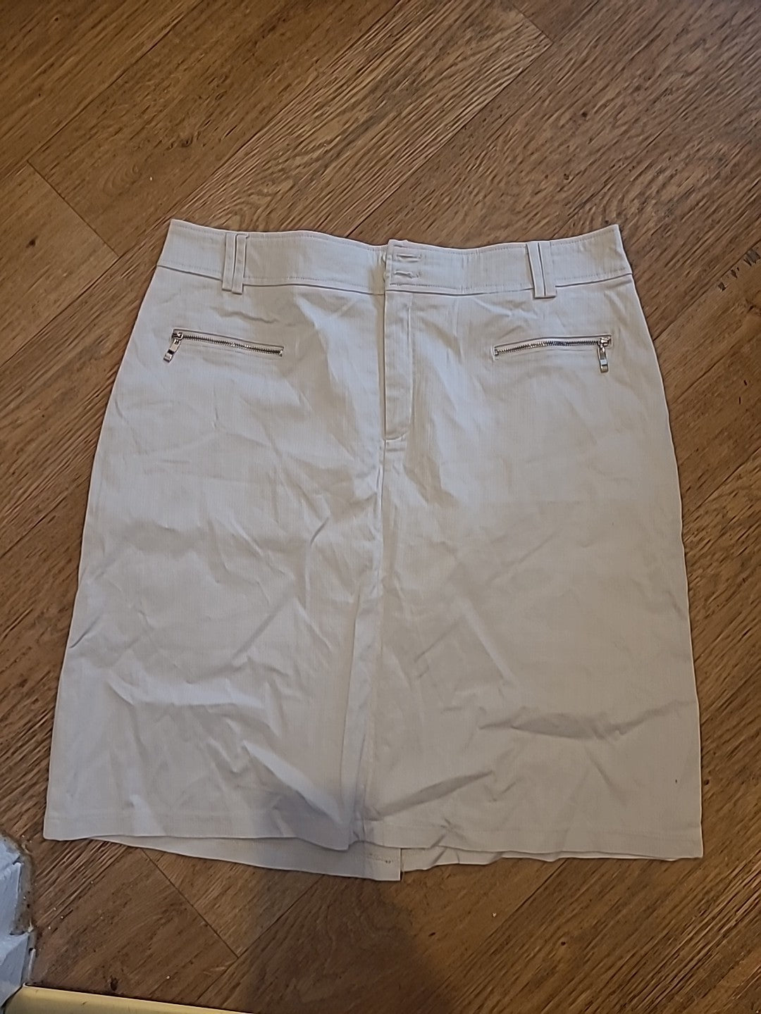 Ladies Excel Plus Size 2XL Beige Lined Skirt Lined