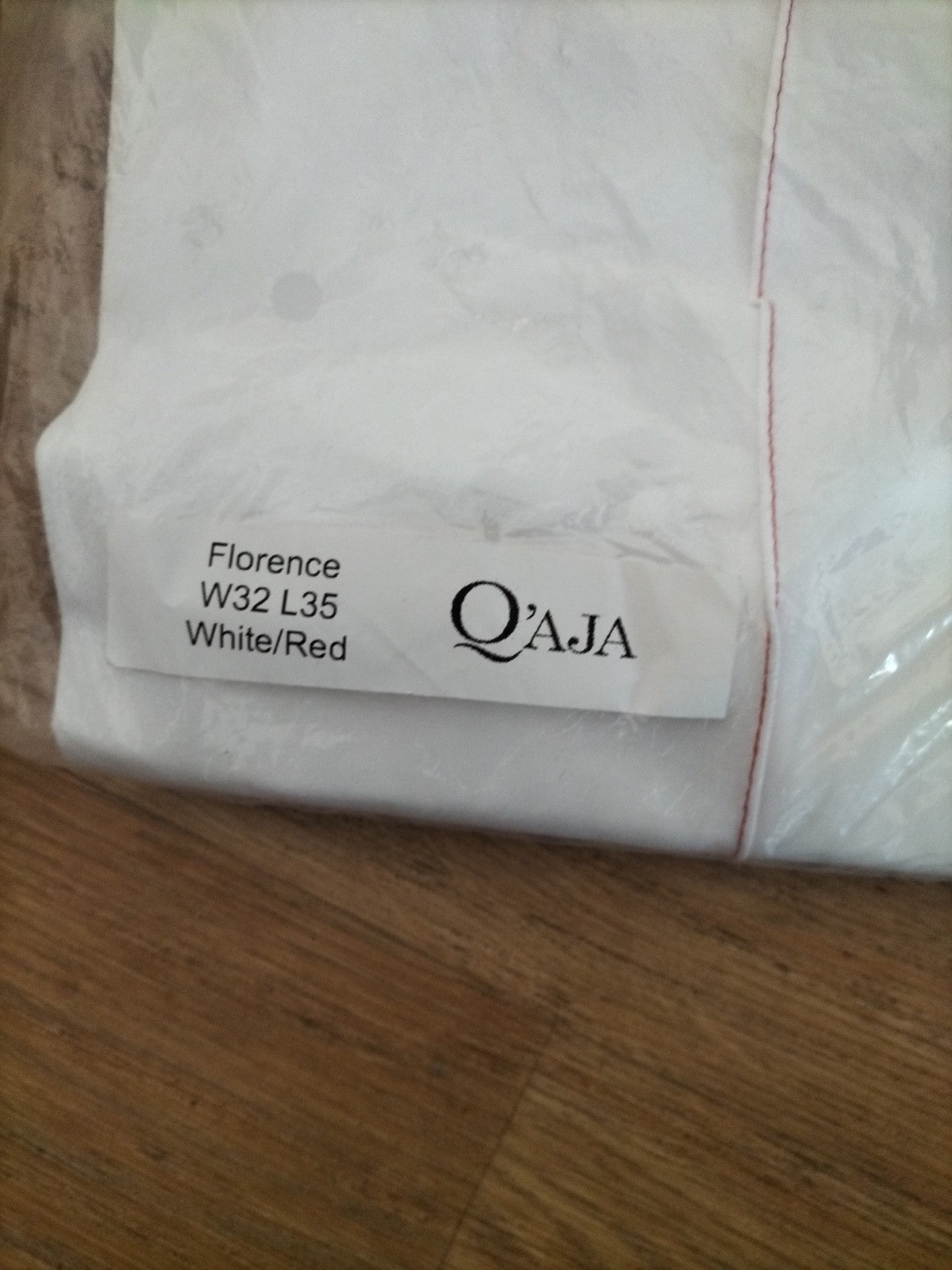 Brand New Qaja Size 32x35 White/Red Trousers
