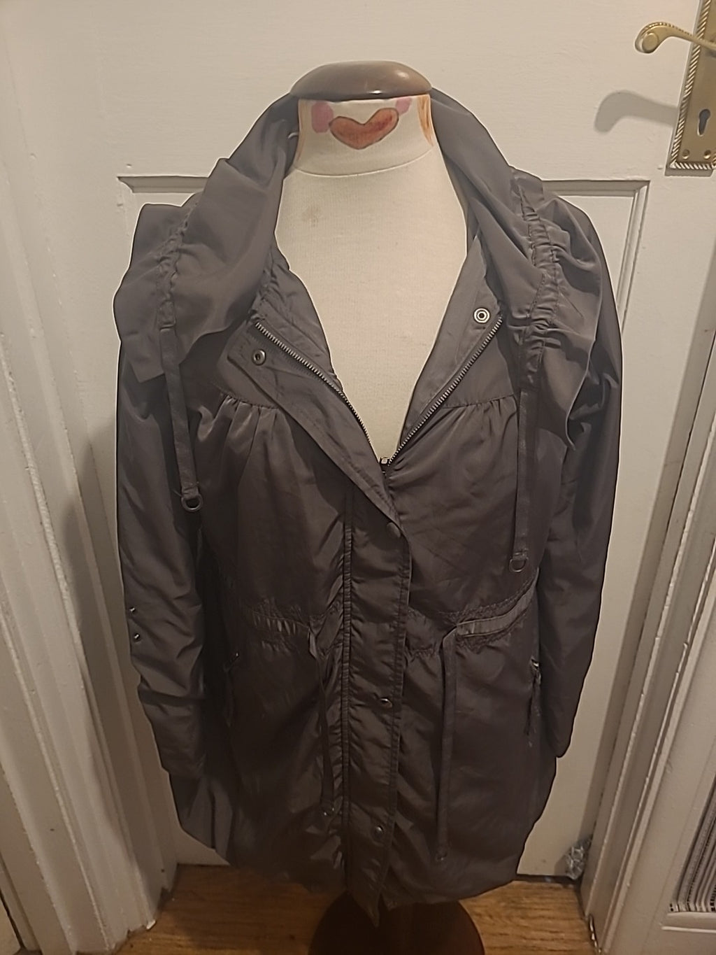 Ladies George Size 12 Brown/Grey Long Sleeve Coat