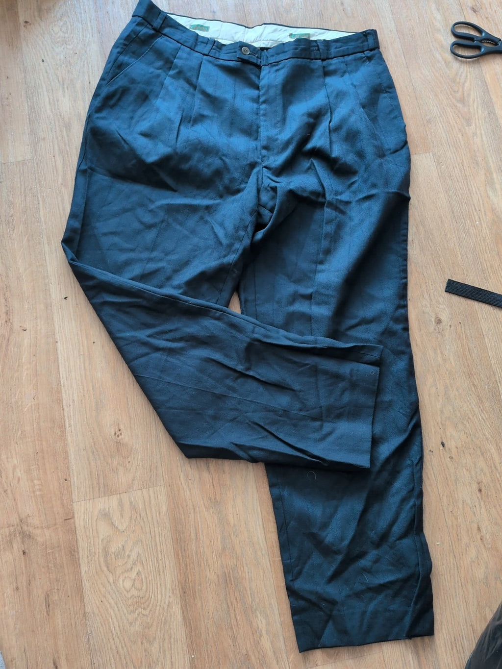 Mens Canda Size 40" Medium Leg Teal Dress Smart Trouser