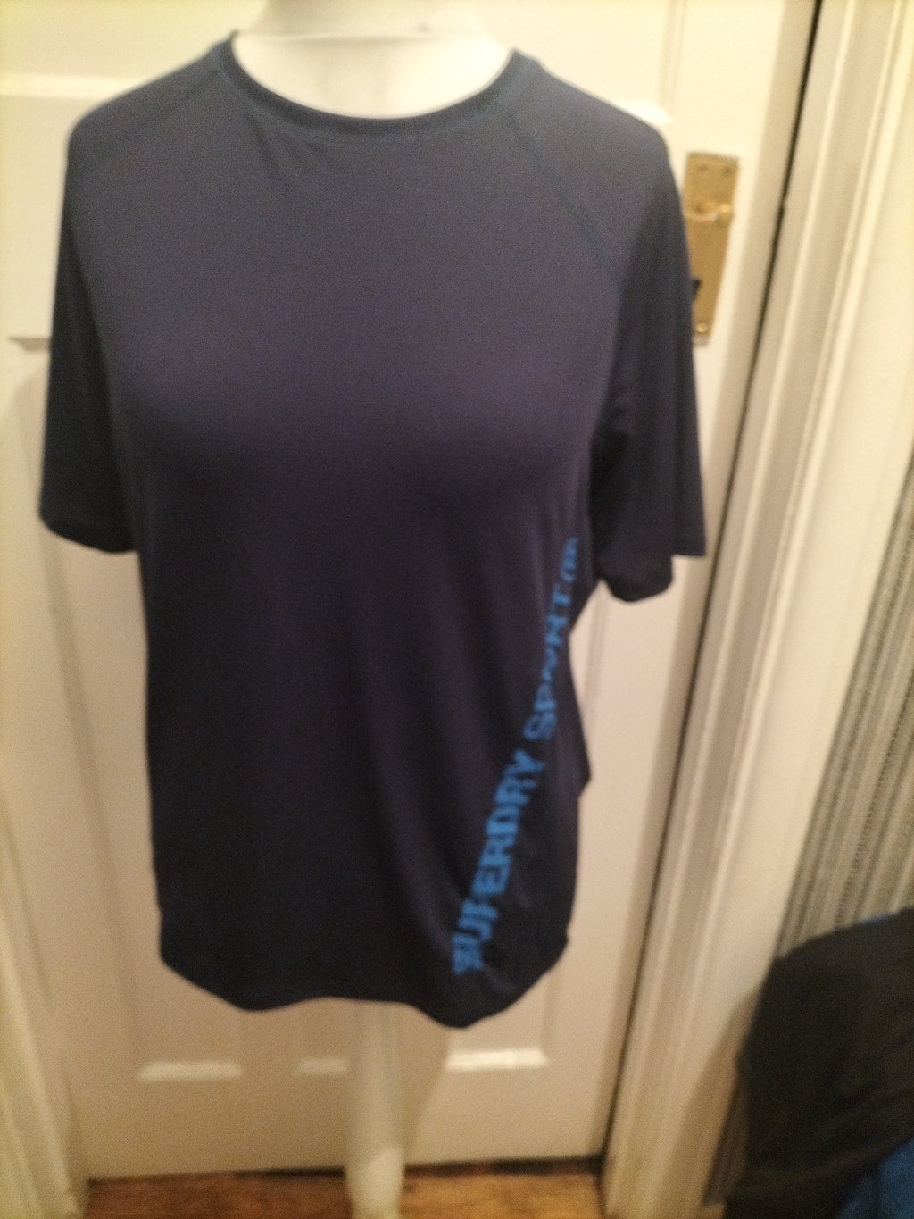 Mens Superdry Sport Size L Navy Short Sleeved Tshirt
