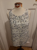 Ladies Size 8 H&M Sleeveless Top Grey/white