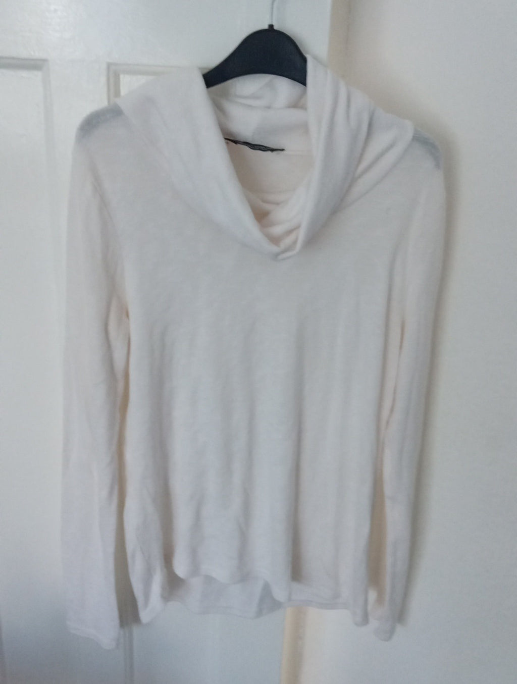 Ladies Long Sleeved Roll Neck Top White Dorothy Perkins Size 14