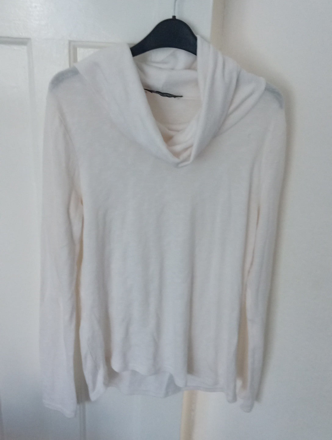 Ladies Long Sleeved Roll Neck Top White Dorothy Perkins Size 14