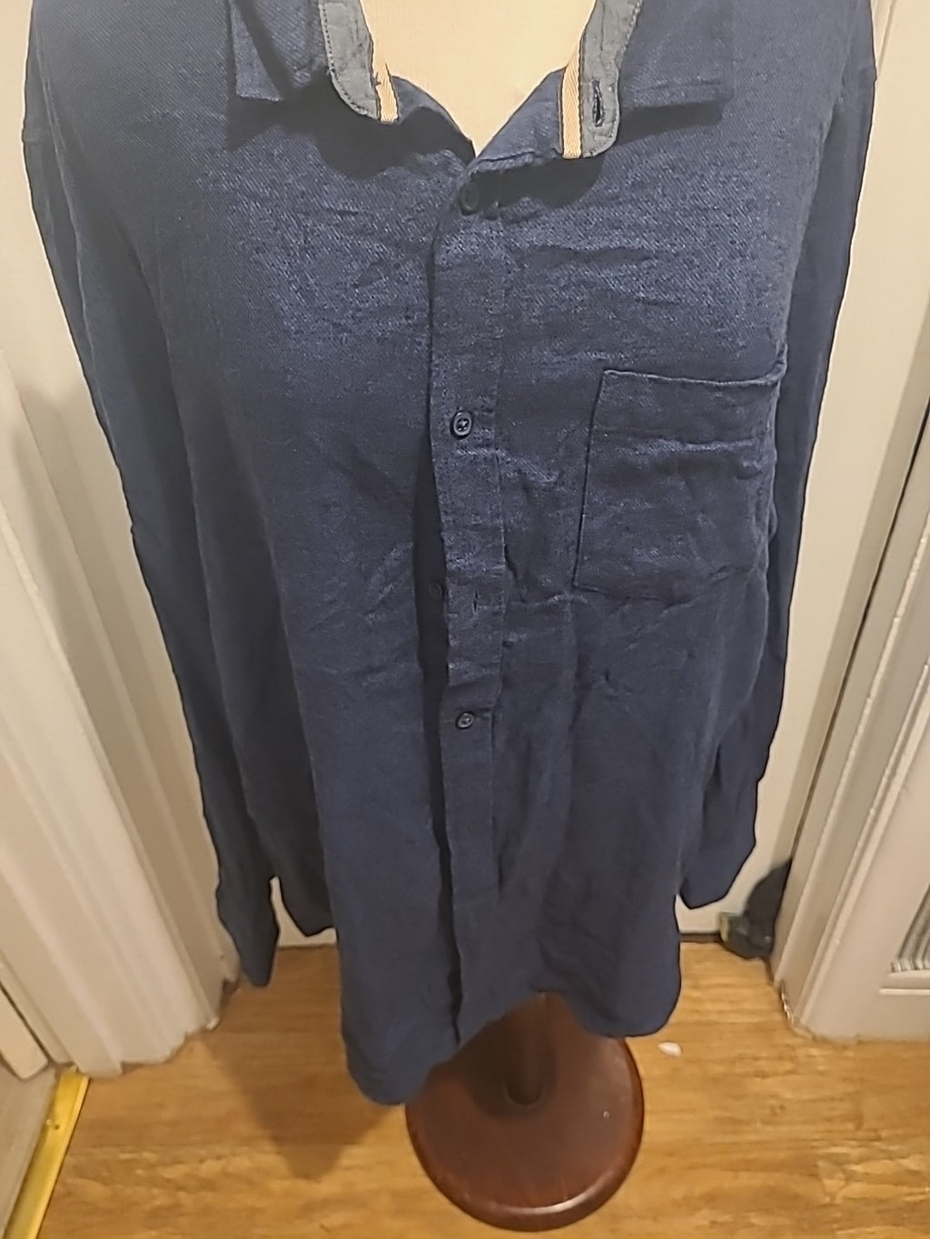 Mens ACW85 Size 2XL Navy Long Sleeved Polo