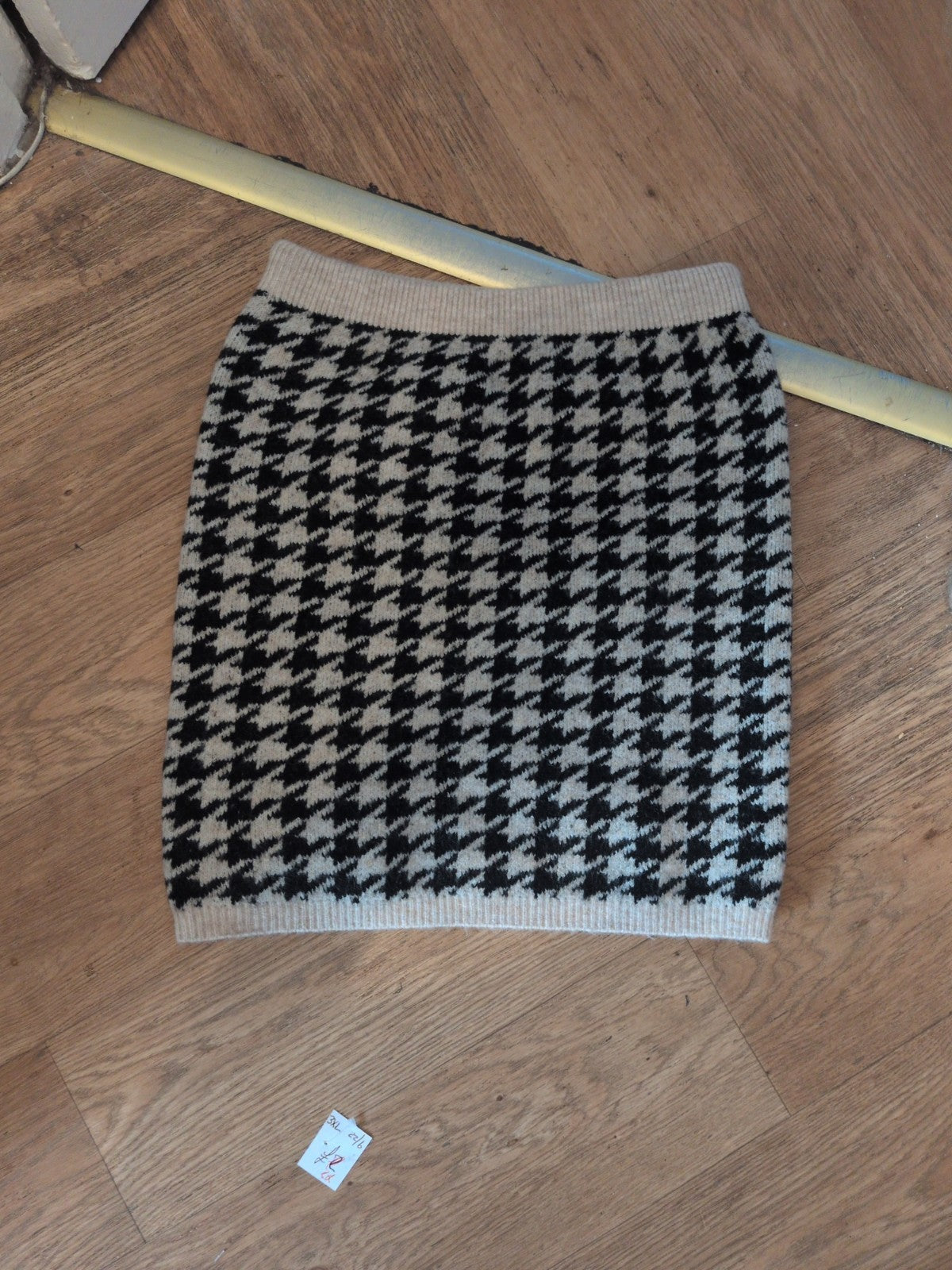 Primark 14-15 Years Black And Beige Stretch Skirt Midi