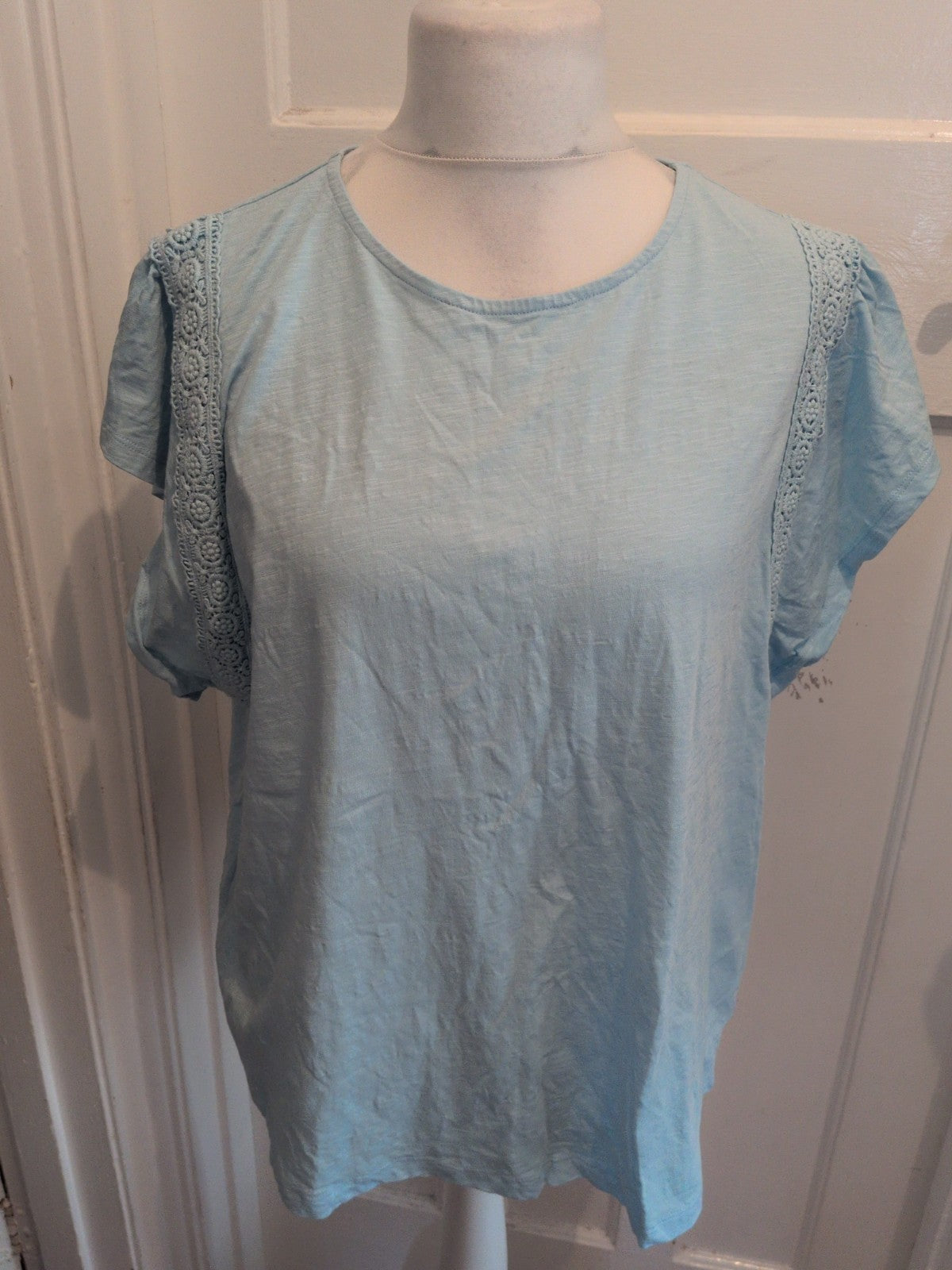 JD.Williams 24 Sky Blue Short Sleeve T-shirt Blouse