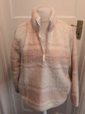 George 12-14 Pink And Cream Fluffy Pyjama Jumper