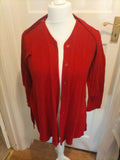 Ladies EW Collections Size 12 Red Buttoned Cardigan