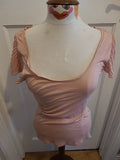 Ladies H&M Medium Pale Pink Short Sleeved Blouse