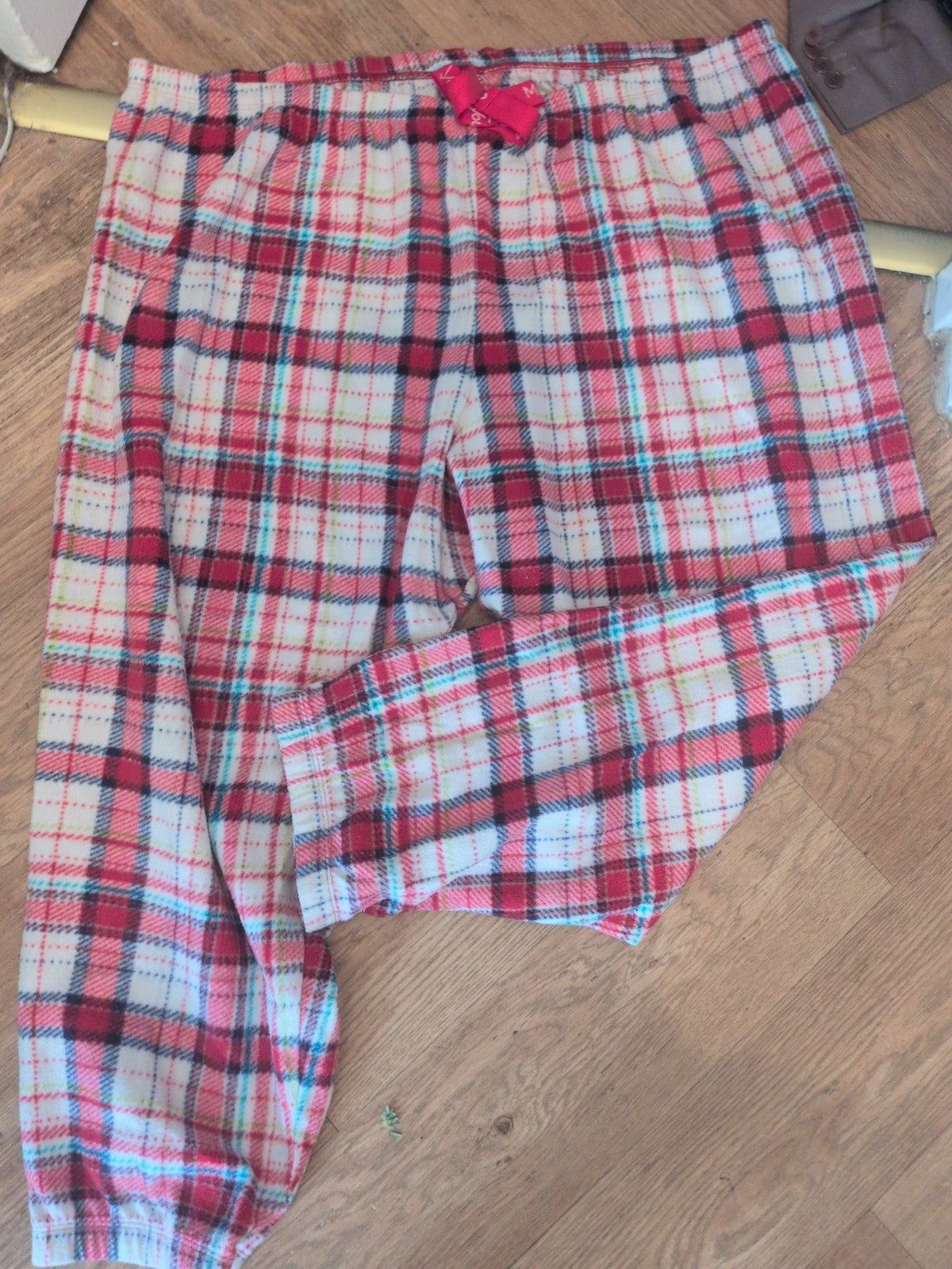 Marks And Spencer 20-22 Red Check Pyjama Bottoms