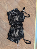 F&F 36c Black Lacey Padded Boned Wired Bra