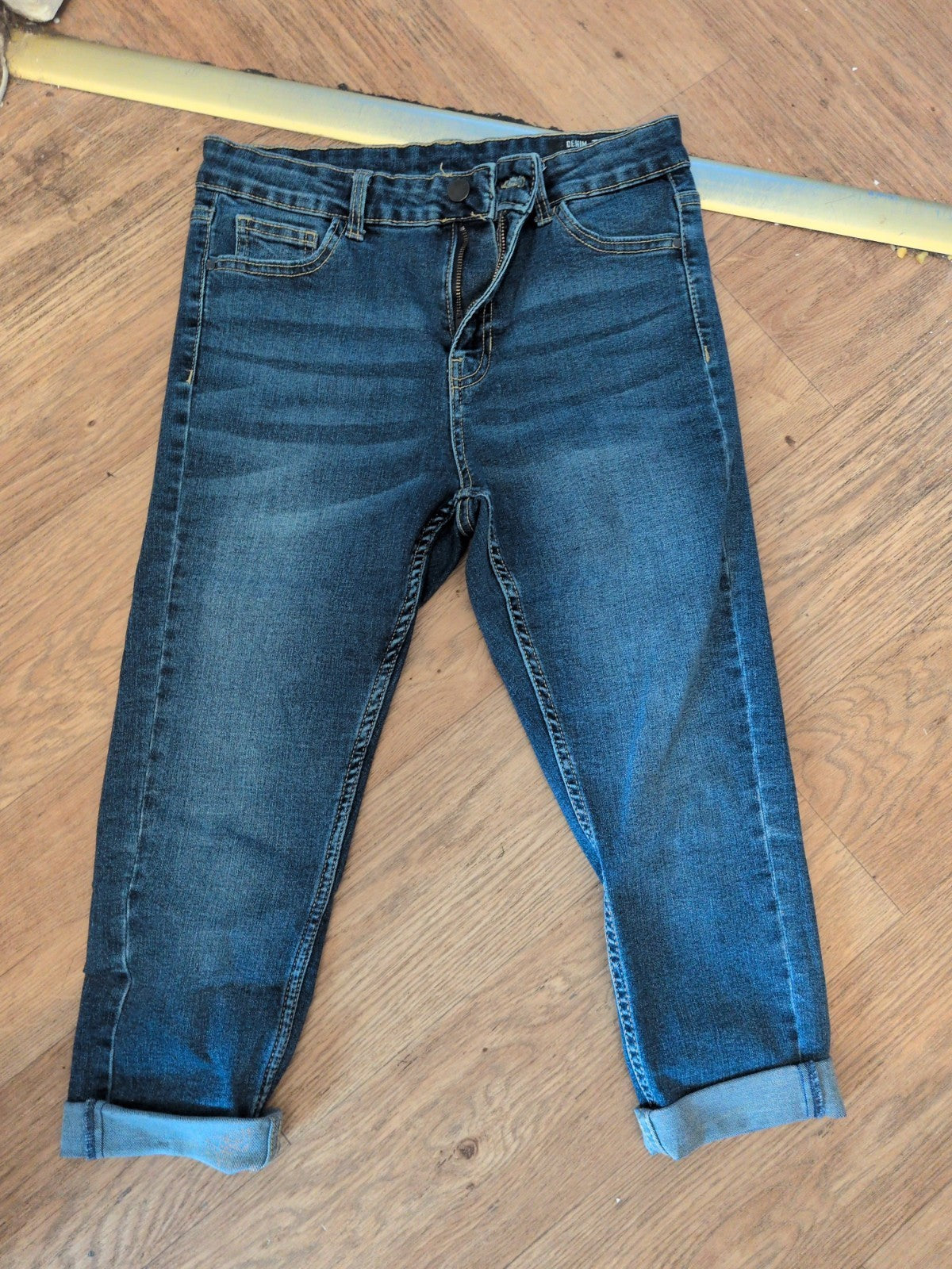 Ladies Denim By TU Size 12 Pedal Pusher Jeans