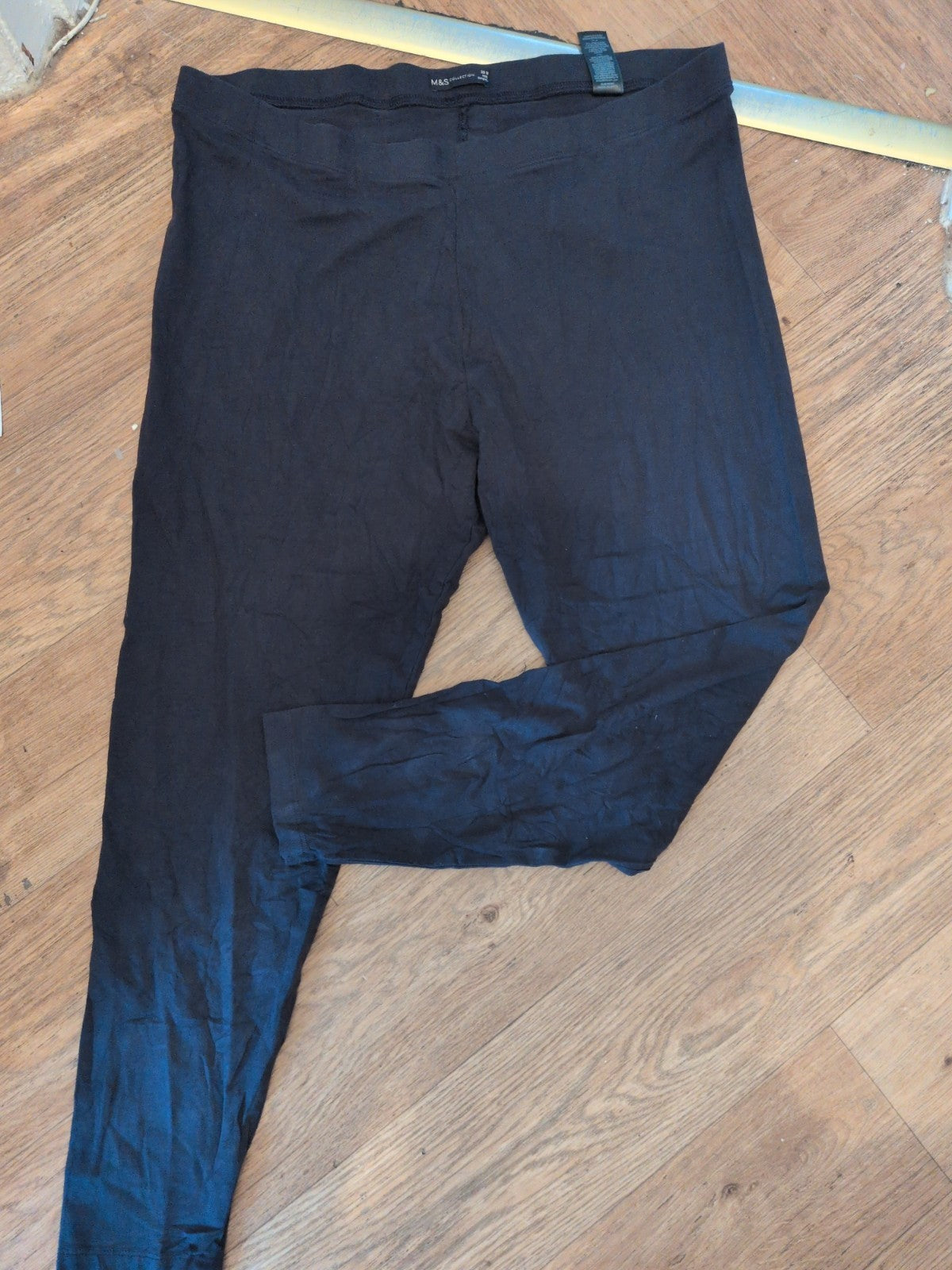 Ladies Marks And Spencer Size 20 Regular Black Leggings