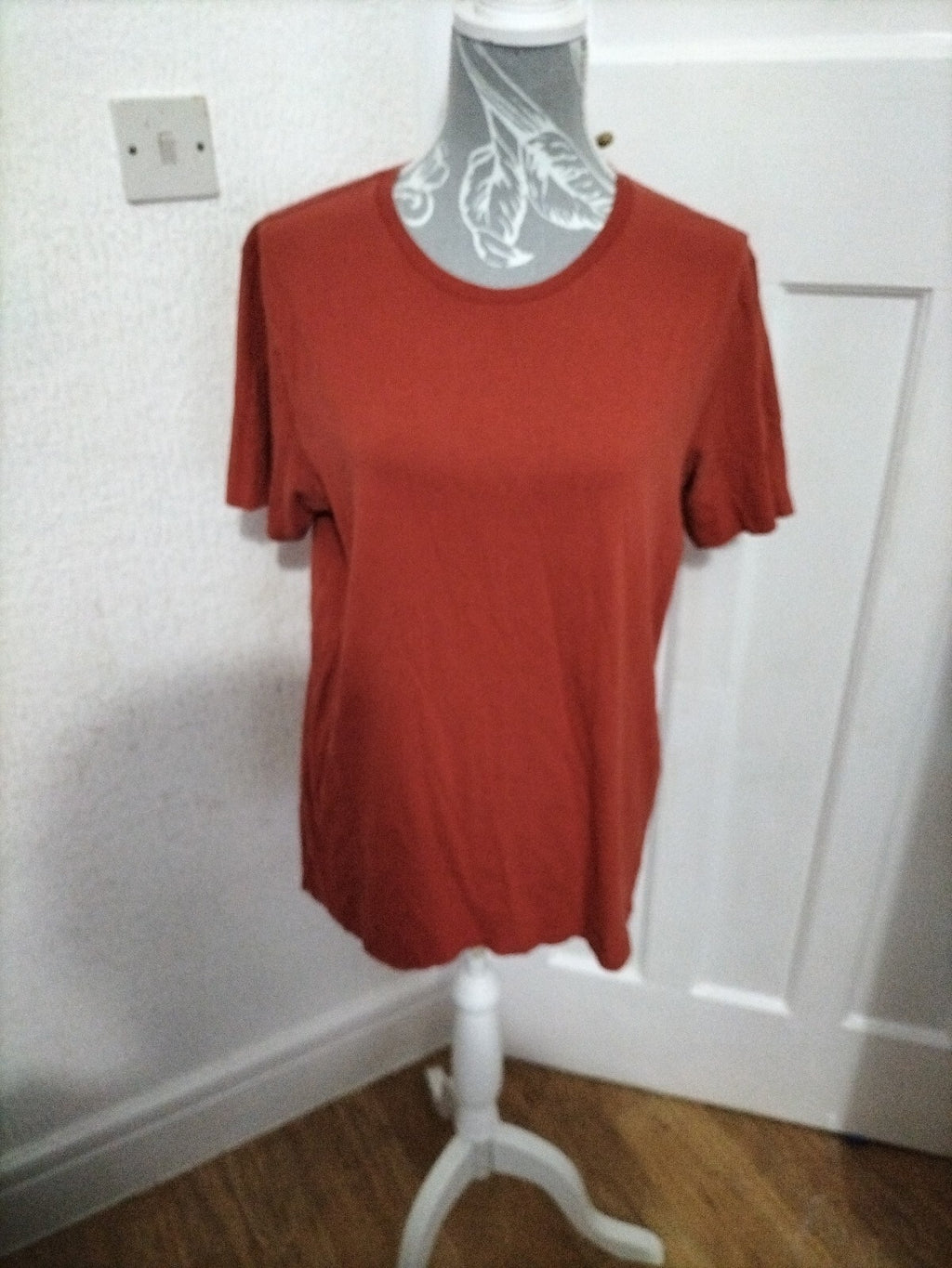 Mens Next Size Large Slim Fit Orange Short Sleeved Tee