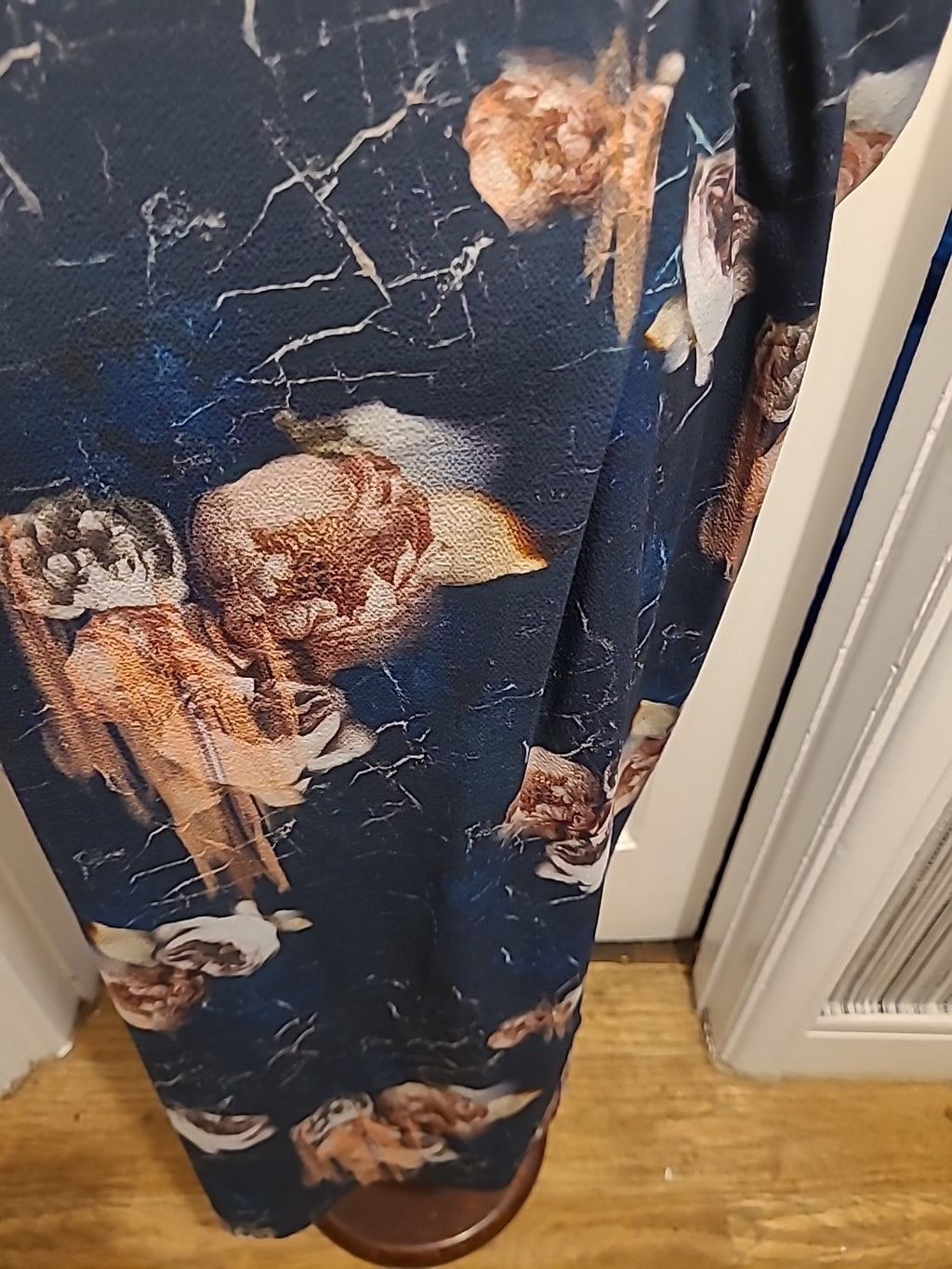 Ladies Y.a.s Euro 36 Navy Floral Sleeveless Dress