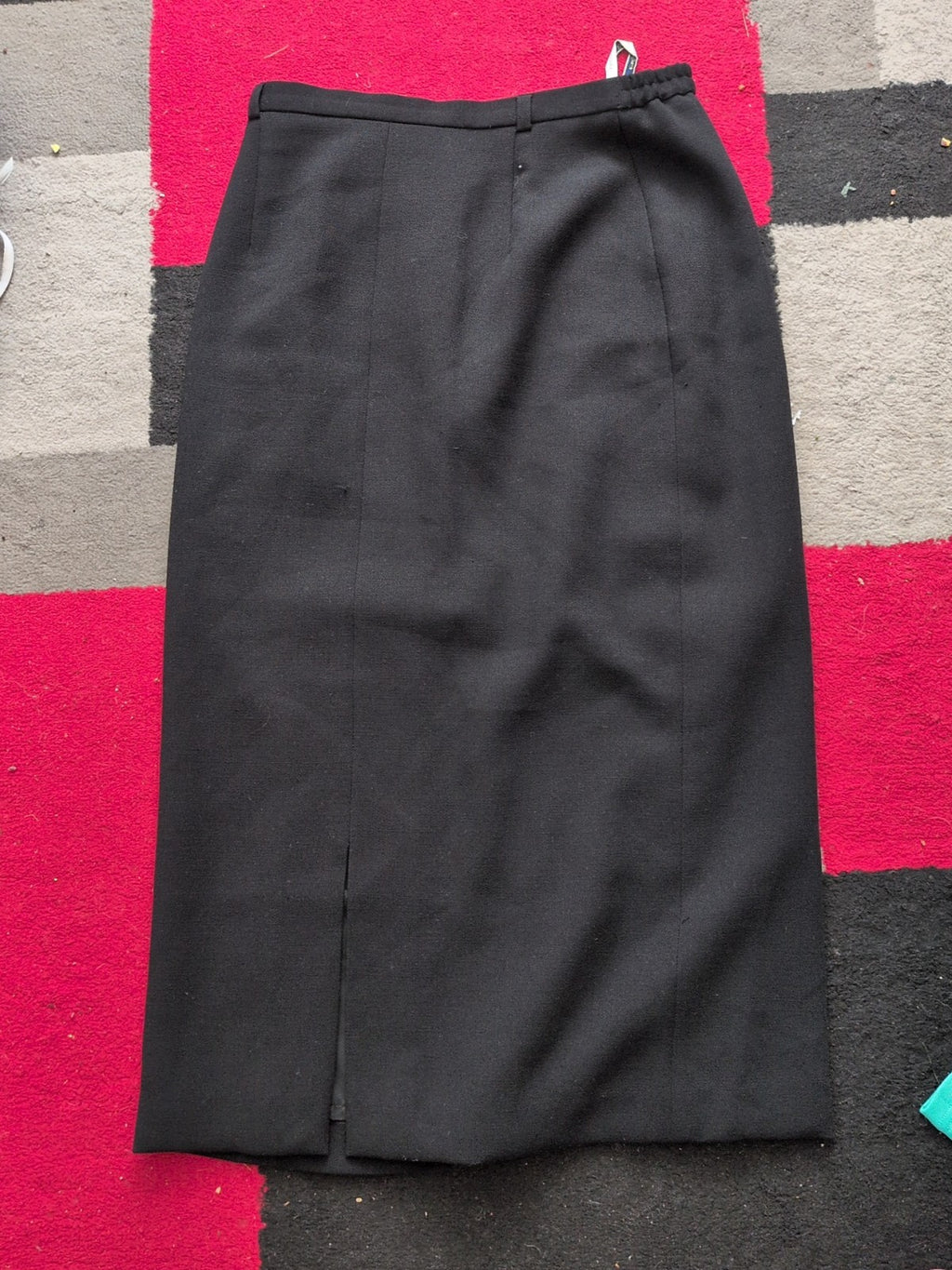 Viyella 10 Black Lined Split Hem Front Skirt