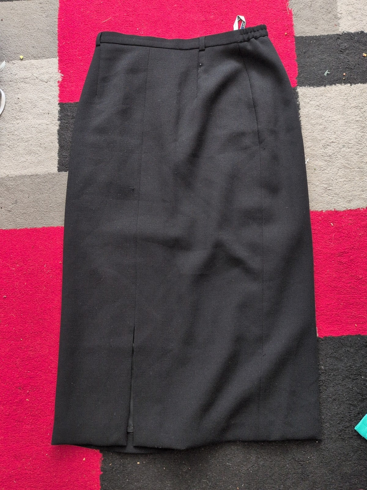 Viyella 10 Black Lined Split Hem Front Skirt