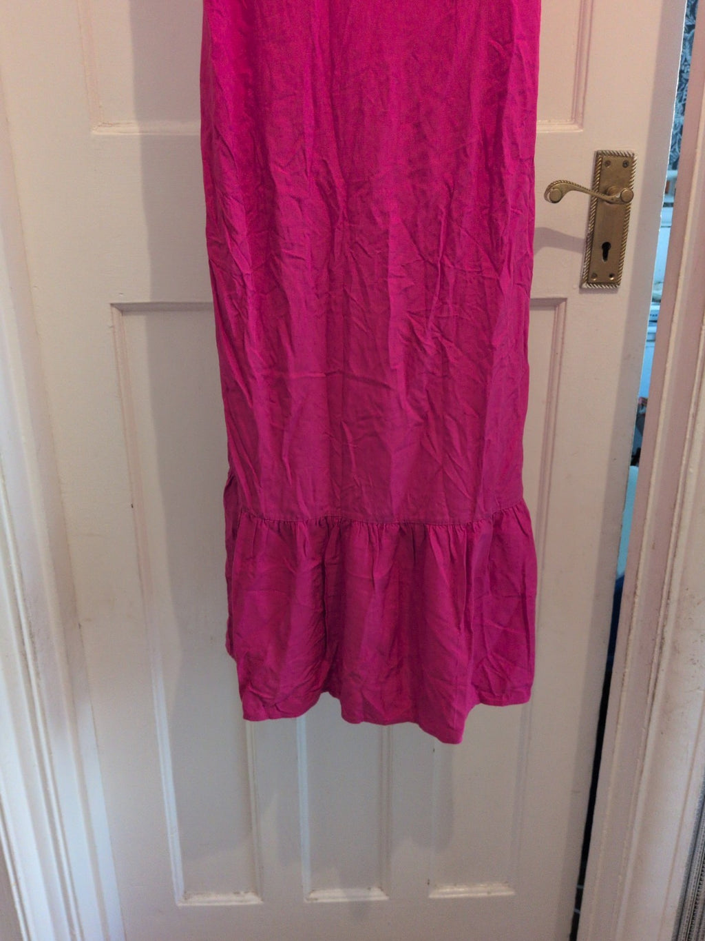 Ladies George Size 10 Hot Pink Short Sleeve Midi Dress