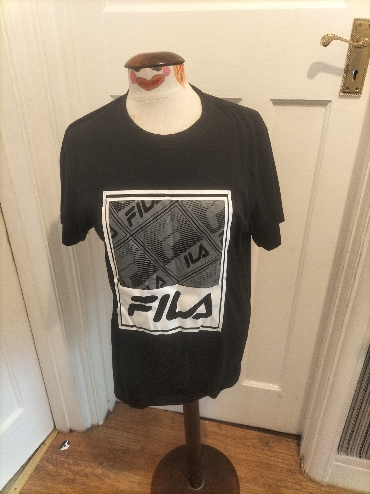 Mens Fila Size XL Black Short Sleeved Tshirt
