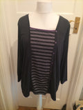 Brand New BM Casual XL Black Long Sleeve Blouse