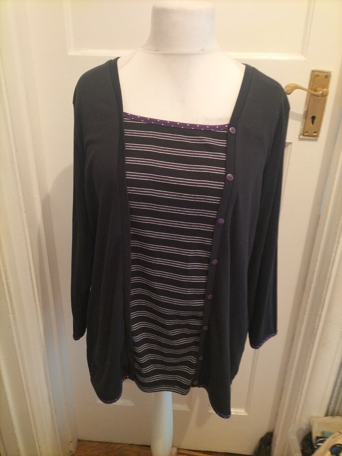 Brand New BM Casual XL Black Long Sleeve Blouse