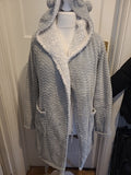 Ladies Topshop Size Small Grey Super Fluffy Dressing Gown