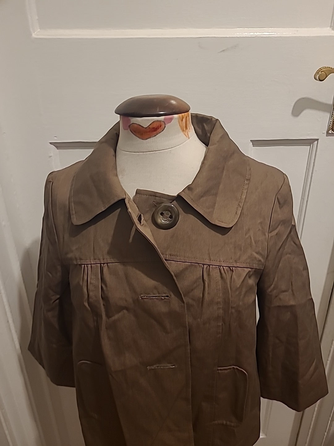 Ladies George Size 12 Brown Lined Buttoned Blazer
