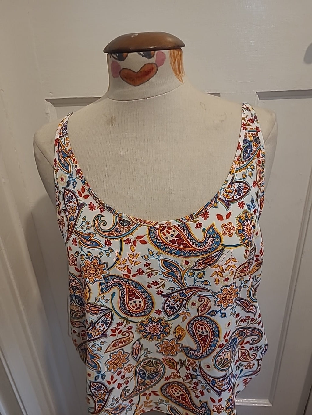 Ladies Primark Size 14 Multi Aztec Sleeveless Cami Top