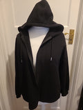 Ladies Boohoo Size 6 Black Printed Zipped Hoodie